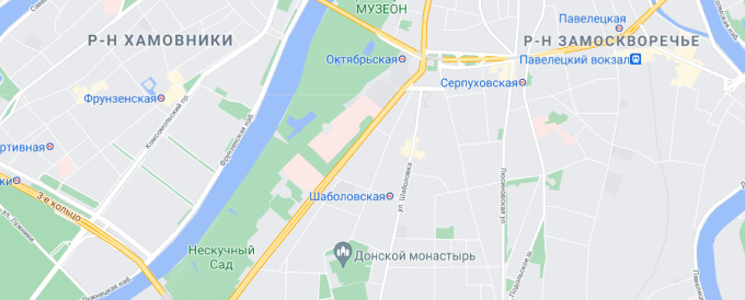 Фрагмент карты района г.Москвы